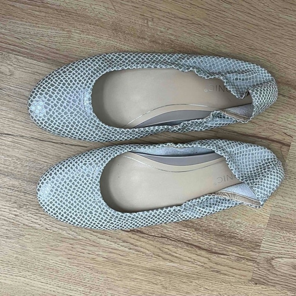 Vionic Alexa Lizard Gray Snake Print Round Toe Ballet Flats Shoes Size US 9.5 - Picture 13 of 16